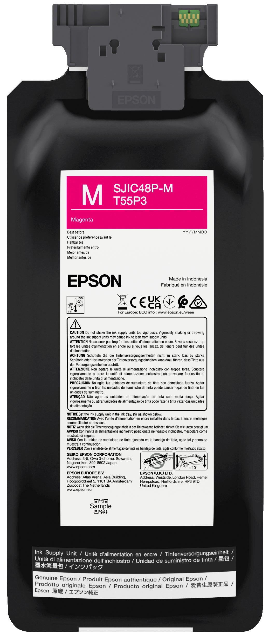 Epson SJIC48P-M Magenta ink cartridge for ColorWorks C8000e