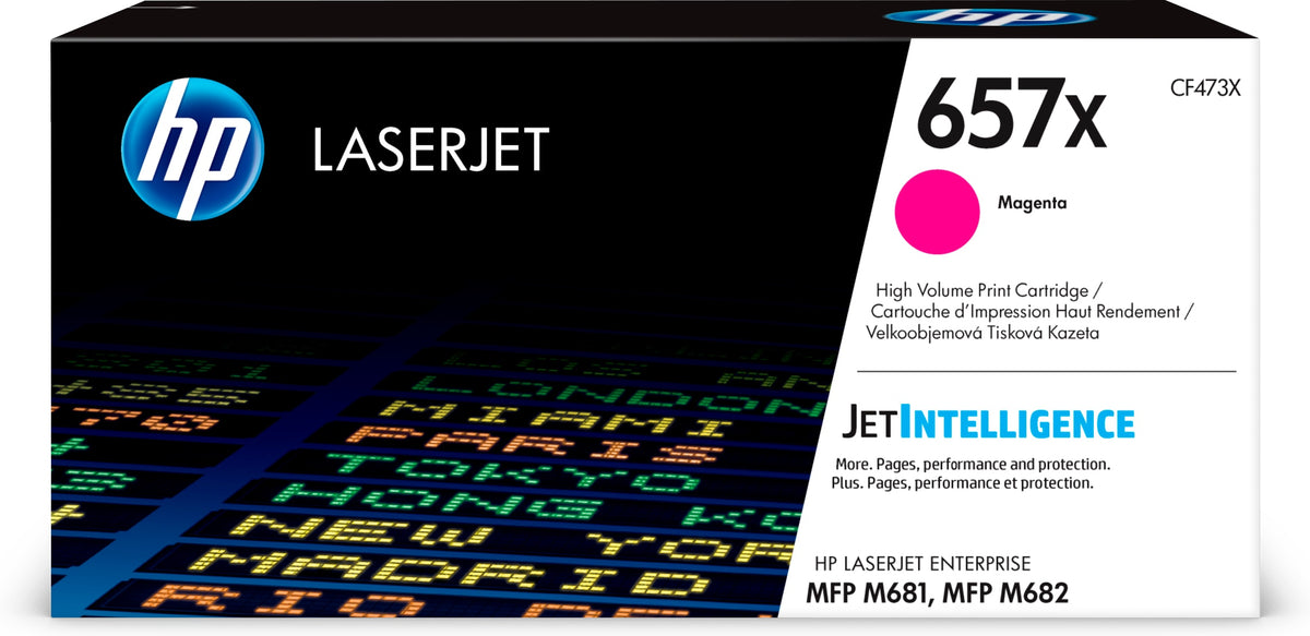 HP 657X magenta original LaserJet-tonerkassett med hög kapacitet
