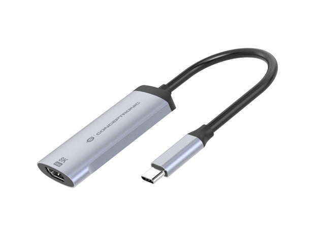 Conceptronic ABBY23G USB-grafikadapter 7680 x 4320 pixlar Silver