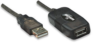 Manhattan 150248 USB-kablar USB 2.0 10 m USB A 0,48 Gbit/s Svart