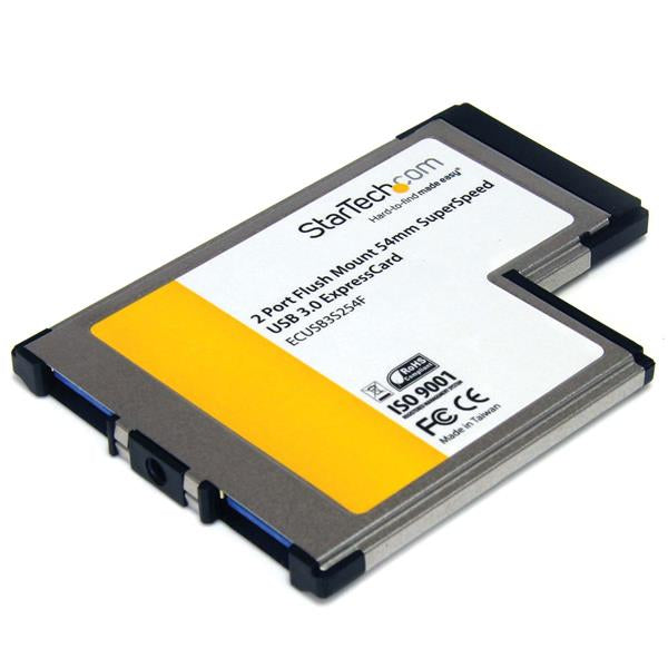 StarTech.com 54 mm flush mount ExpressCard SuperSpeed USB 3.0-kortadapter med 2