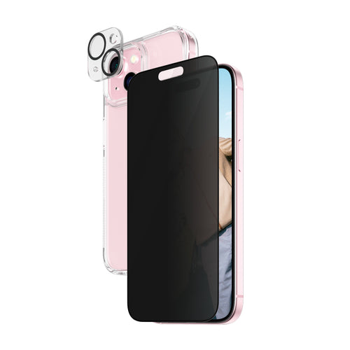 PanzerGlass 3-in-1 Privacy Bundle iPhone 15 Genomskinligt skärmskydd Apple