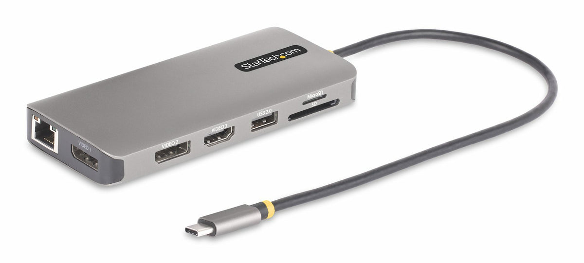 StarTech.com USB-C-multiportadapter för tre bildskärmar