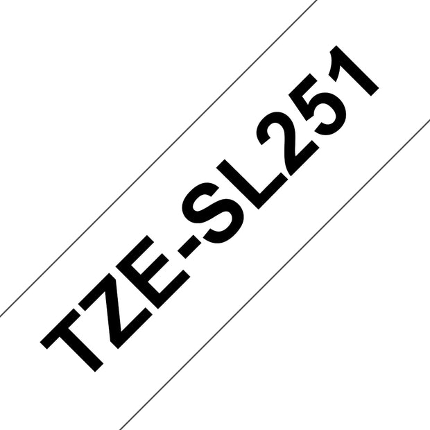 Brother TZESL251 etikett-tejp Svart på vitt