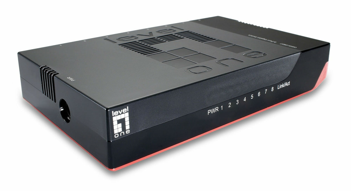 LevelOne GSW-0807 nätverksswitchar Ohanterad Gigabit Ethernet (10/100/1000) Svart