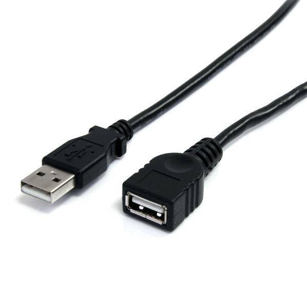 StarTech.com 1,8 m svart USB 2.0-förlängningskabel A till A