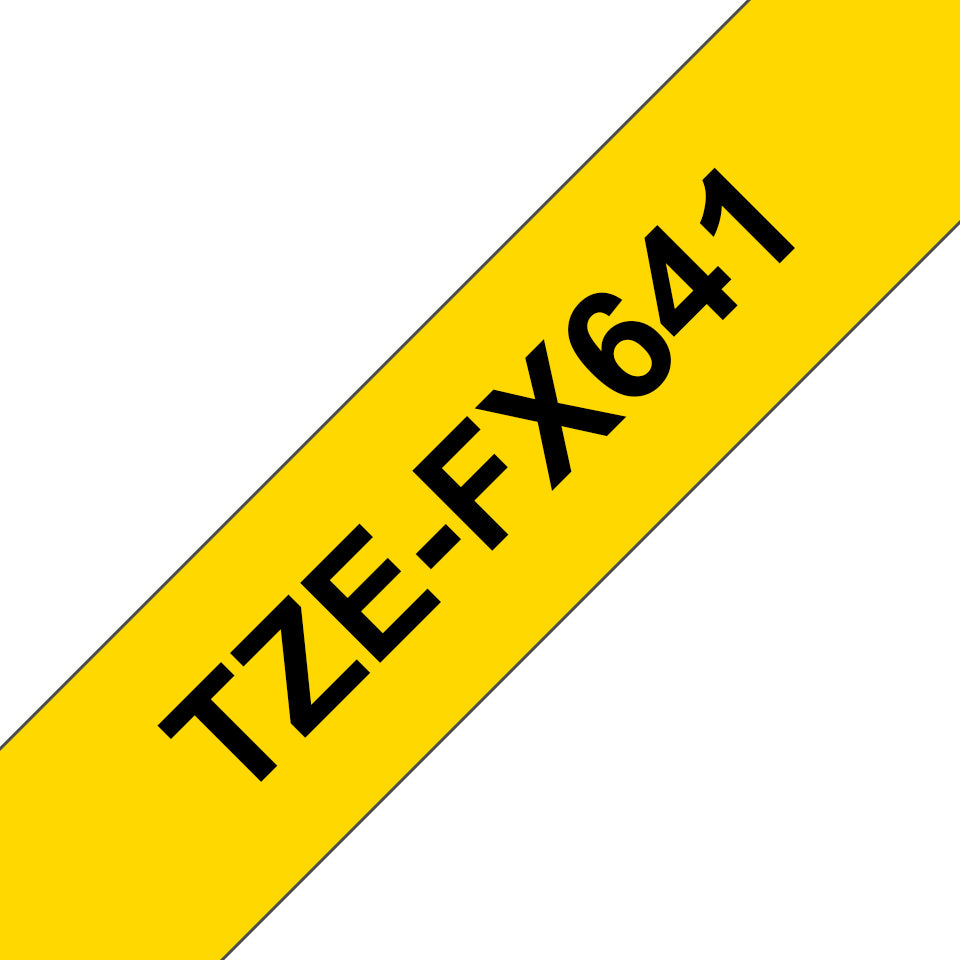 Brother TZE-FX641 etikett-tejp Svart på gul TZ