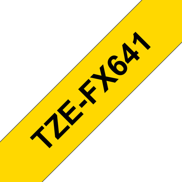Brother TZE-FX641 etikett-tejp Svart på gul TZ
