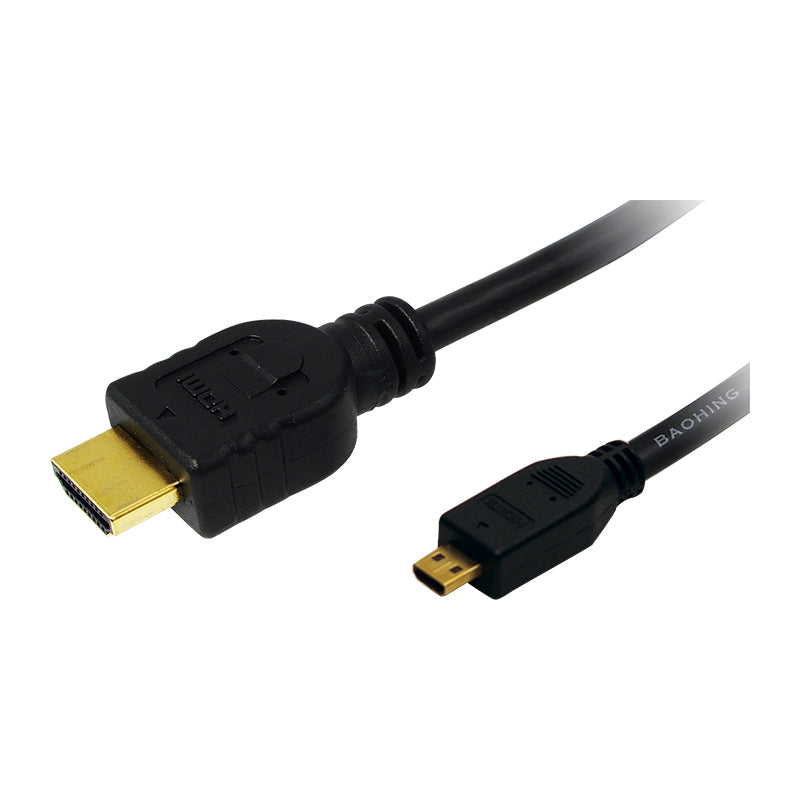 LogiLink CH0032 HDMI-kabel 2 m HDMI Typ A (standard) HDMI Typ D (micro) Svart