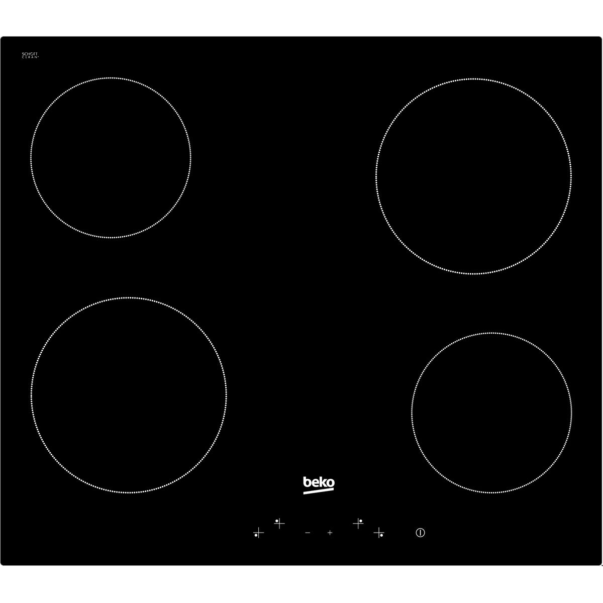 Beko HIC 64400 E Svart Inbyggd spishäll
