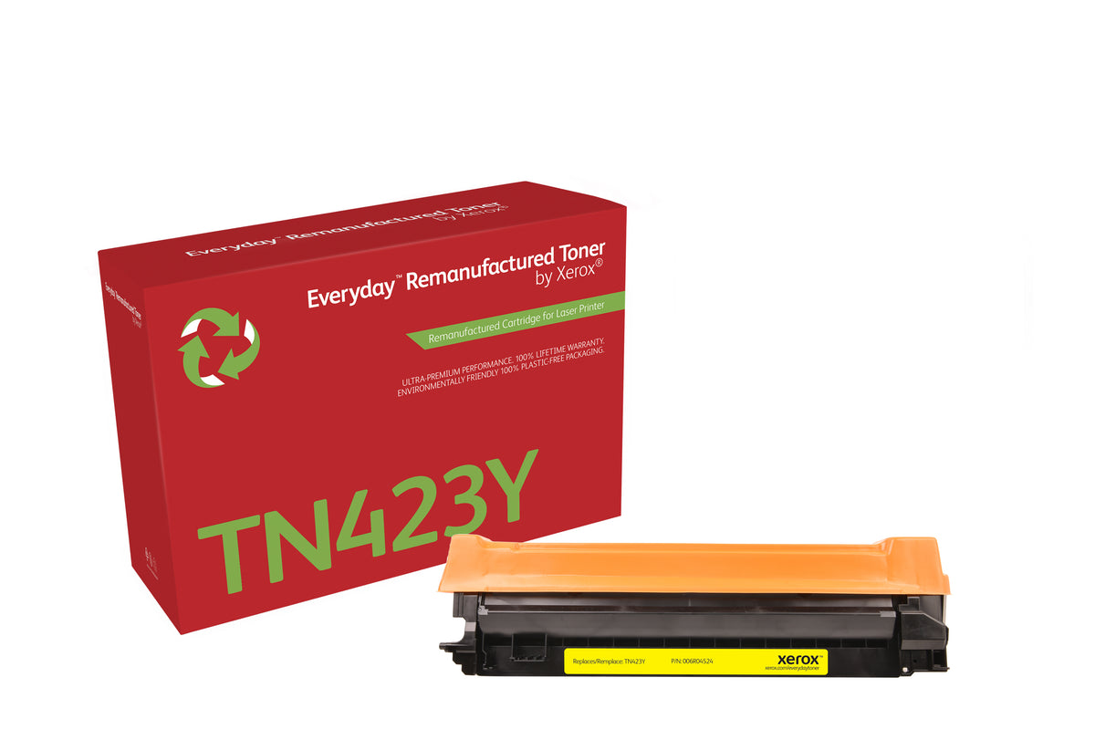 Everyday Gul Remanufactured Toner by Xerox compatible with Brother TN423Y