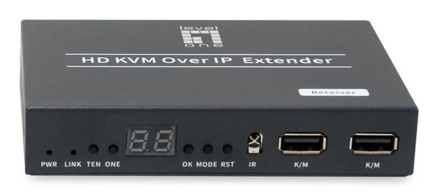 LevelOne HVE-6701R AV-förlängare AV-mottagare Svart
