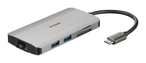 D-Link DUB-M810 dockningsstationer för bärbara datorer Kabel USB 3.2 Gen 1 (3.1 Gen