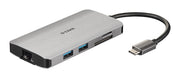 D-Link DUB-M810 dockningsstationer för bärbara datorer Kabel USB 3.2 Gen 1 (3.1 Gen