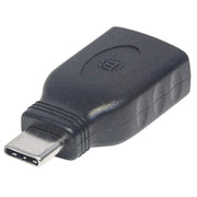 Manhattan 354646 kabelomvandlare (hane/hona) USB C USB A Svart
