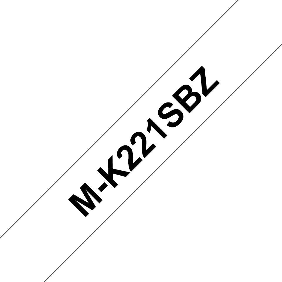 Brother M-K221SBZ etikett-tejp Svart på vitt