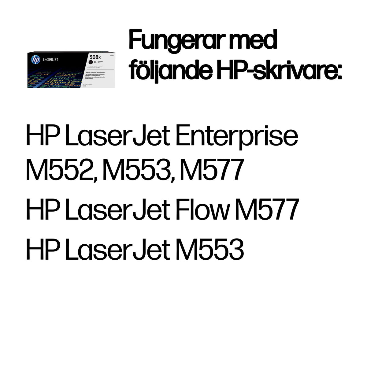 HP 508X svart original LaserJet tonerkassett med hög kapacitet