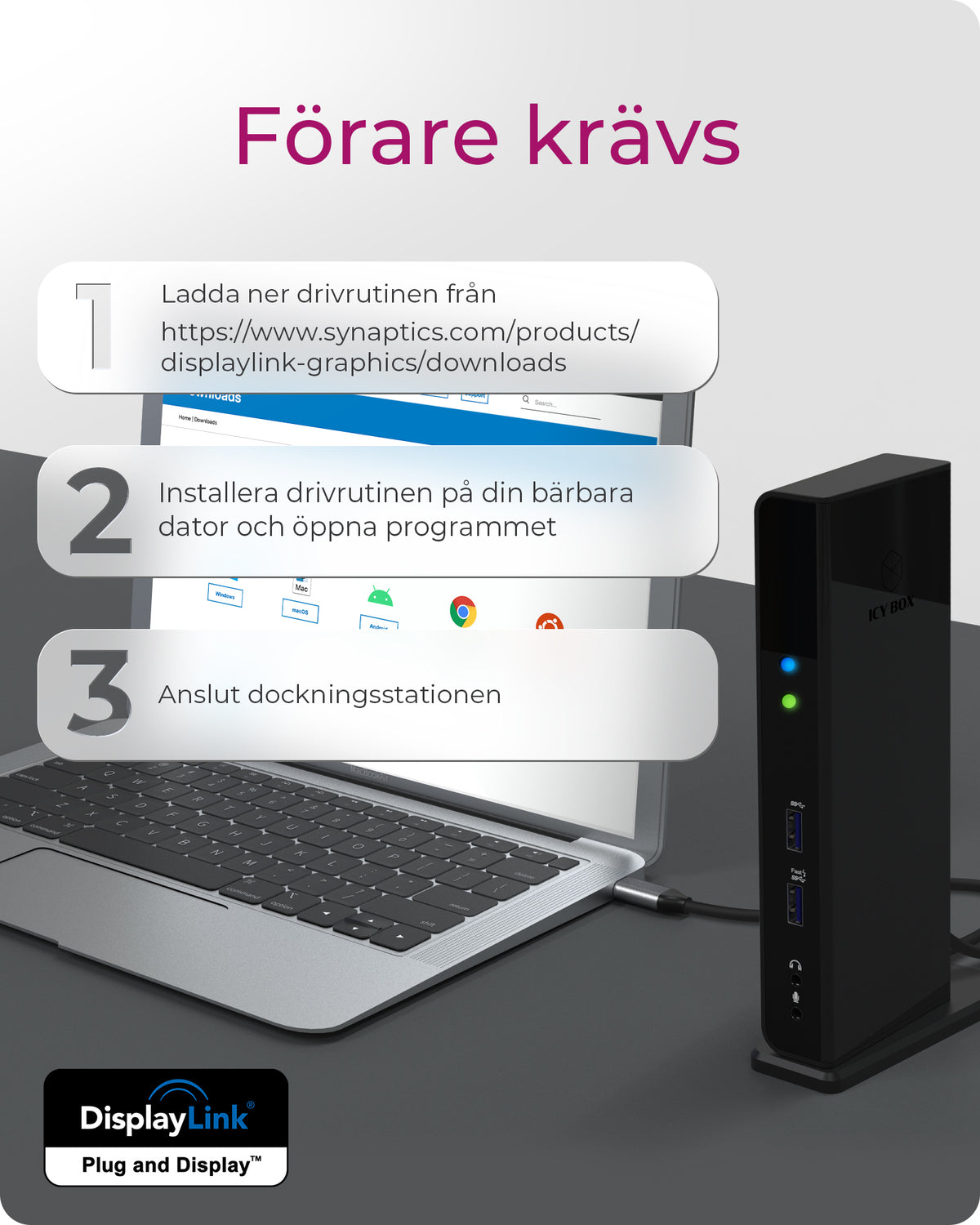 ICY BOX IB-DK2251AC Kabel USB 3.2 Gen 2 (3.1 Gen 2) Type-A Svart