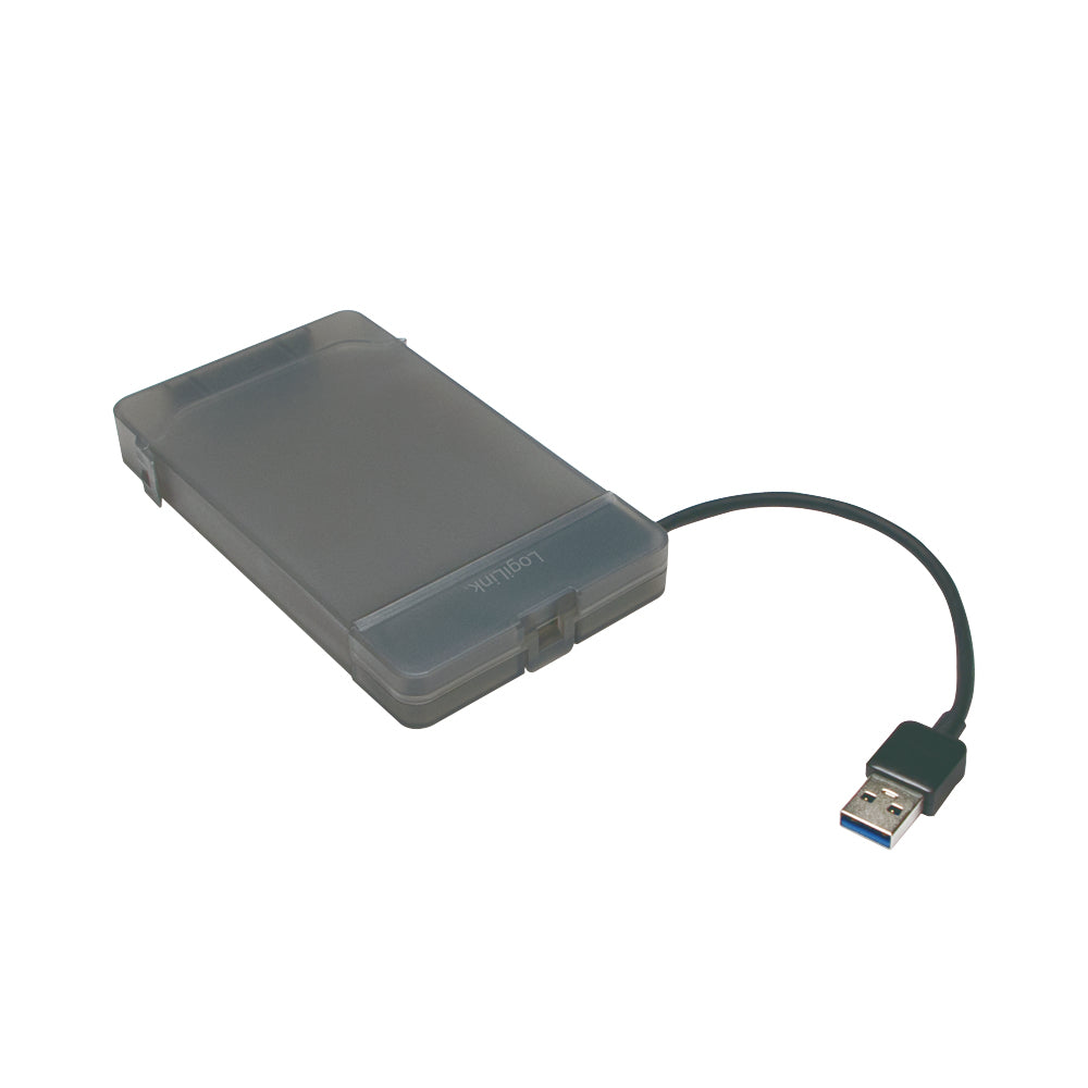 LogiLink AU0037 Hölje för lagringsenheter HDD- / SSD kabinett Grå 2.5"