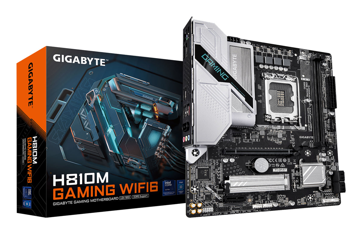 GIGABYTE H810M GAMING WIFI6 moderkort Intel H810 LGA 1851 (Socket V1) micro ATX