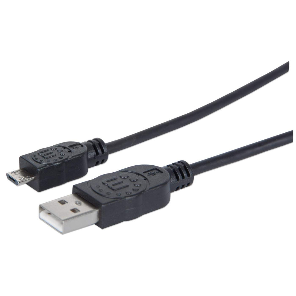 Manhattan 307178 USB-kablar USB 2.0 1,8 m USB A Micro-USB B 0,48 Gbit/s Svart