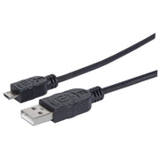 Manhattan 307178 USB-kablar USB 2.0 1,8 m USB A Micro-USB B 0,48 Gbit/s Svart