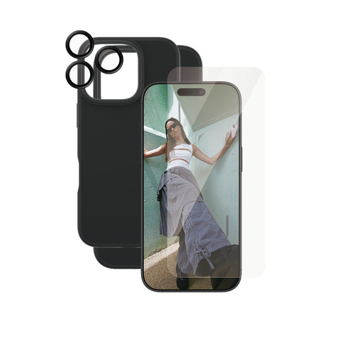 PanzerGlass CARE by 3-in-1 Bundle iPhone 16 Pro Genomskinligt skärmskydd Apple
