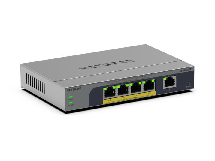 NETGEAR GS105EPP Ohanterad Gigabit Ethernet (10/100/1000) Strömförsörjning via