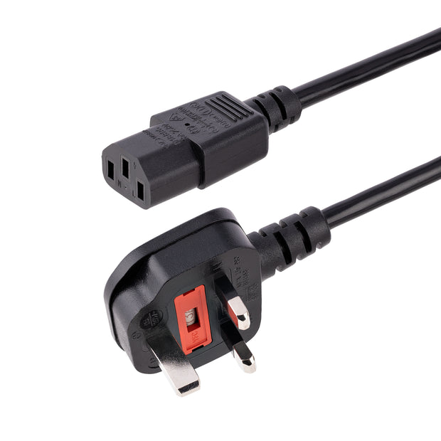 StarTech.com PXT101UK3M strömkablar Svart 3 m C13 coupler BS 1363