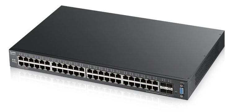 Zyxel XGS2210-52 hanterad L2 Gigabit Ethernet (10/100/1000) 1U Svart