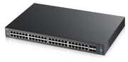 Zyxel XGS2210-52 hanterad L2 Gigabit Ethernet (10/100/1000) 1U Svart