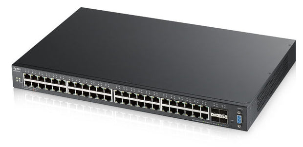 Zyxel XGS2210-52 hanterad L2 Gigabit Ethernet (10/100/1000) 1U Svart