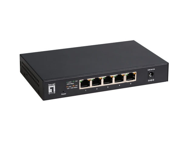 LevelOne GEU-0525 nätverksswitchar Ohanterad 2.5G Ethernet (100/1000/2500) Svart
