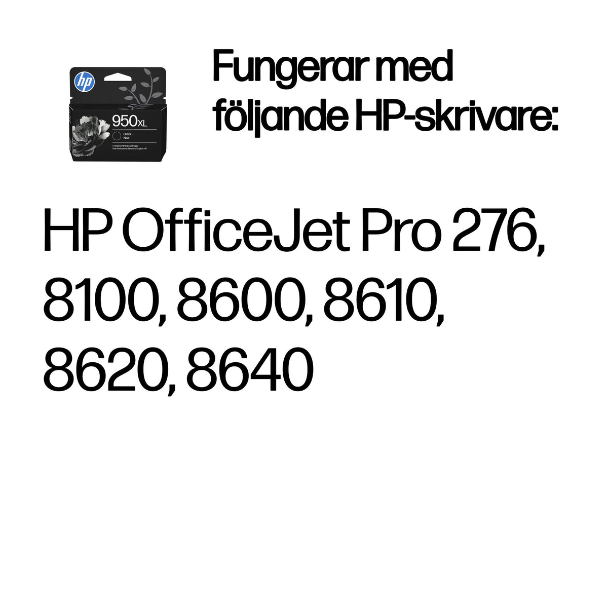 HP 950XL svart original bläckpatron med hög kapacitet