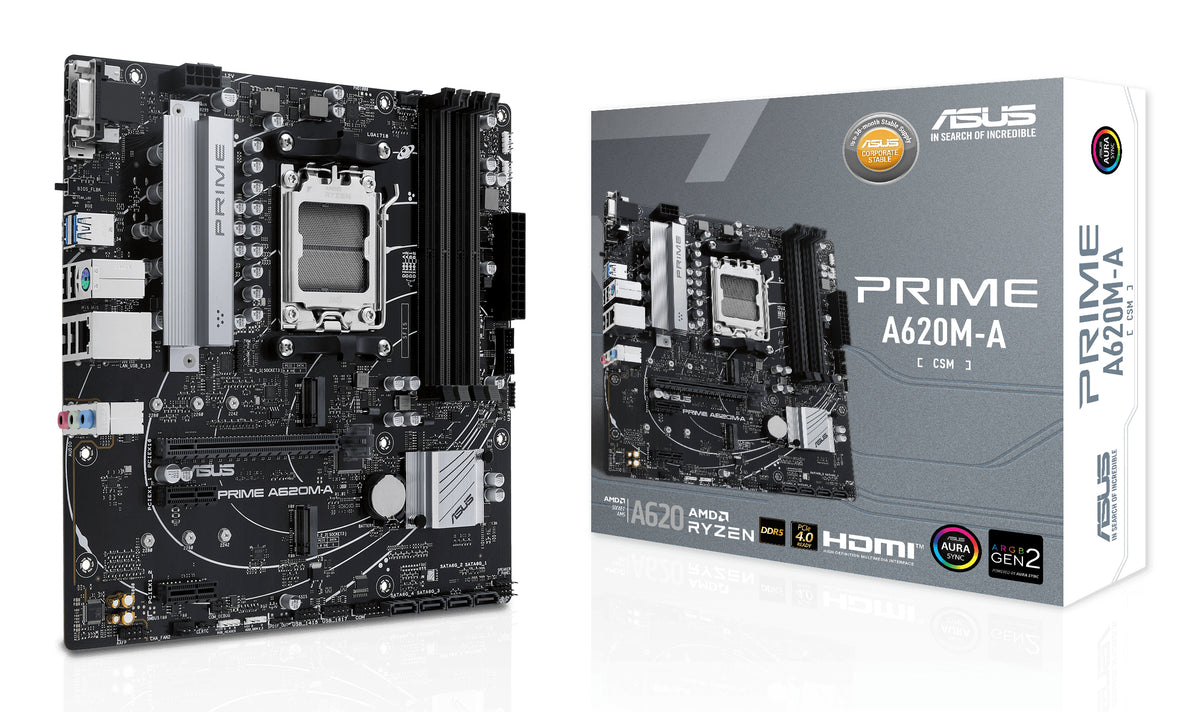 ASUS PRIME A620M-A-CSM AMD A620 AM5-sockel micro ATX