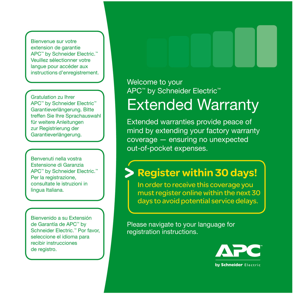APC Service Pack 3 Year Warranty Extension (for new product purchases) 3 År