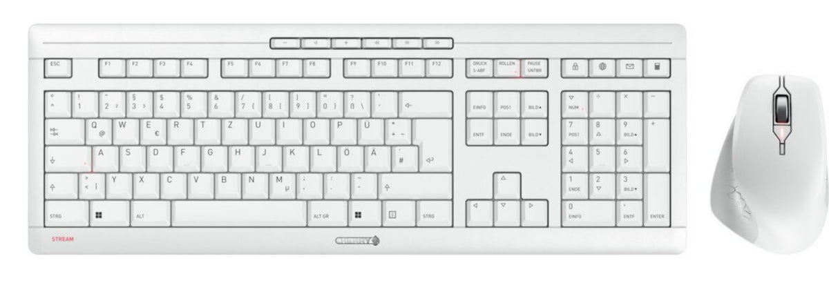 CHERRY JD-8550DE-0 tangentbord Mus inkluderad Hem / Kontor RF Trådlös QWERTZ tyska