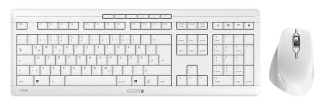 CHERRY JD-8550DE-0 tangentbord Mus inkluderad Hem / Kontor RF Trådlös QWERTZ tyska Vit