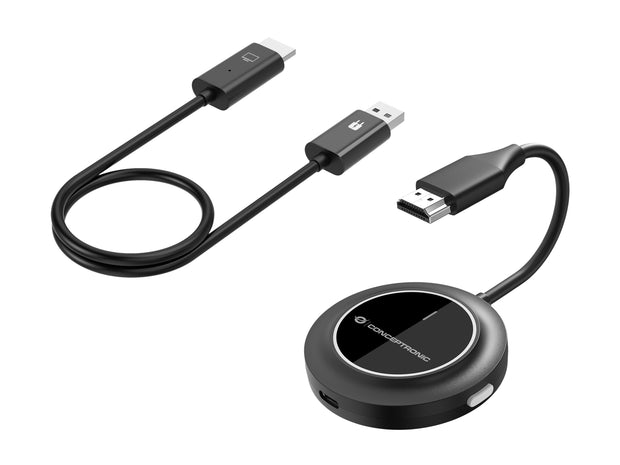 Conceptronic ATHERIC02B trådlös bildskärmsadapter HDMI/USB Full HD Dongel