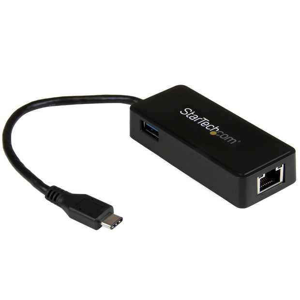 StarTech.com USB-C till Gigabit-nätverksadapter med extra USB-port - 1x1G