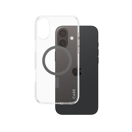 PanzerGlass CARE by Urban Combat Case Transparent w. Black MagSafe iPhone 16 Plus
