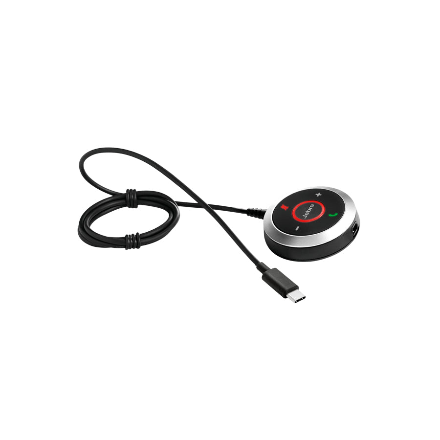 Jabra Evolve 40 fjärrkontroll Kabel Ljud Tryckknappar