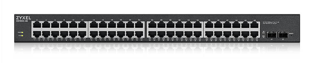 Zyxel GS1900-48HPv2 hanterad L2 Gigabit Ethernet (10/100/1000) Strömförsörjning via