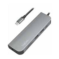 LogiLink UA0343 dockningsstationer för bärbara datorer USB 3.2 Gen 1 (3.1 Gen 1) Type-C Aluminium