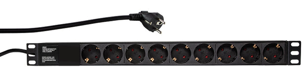 LogiLink PDU9C03 överspänningsskydd Svart 9 AC-utgångar 230 V 2 m
