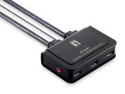 LevelOne KVM-0290 KVM-switchar Svart