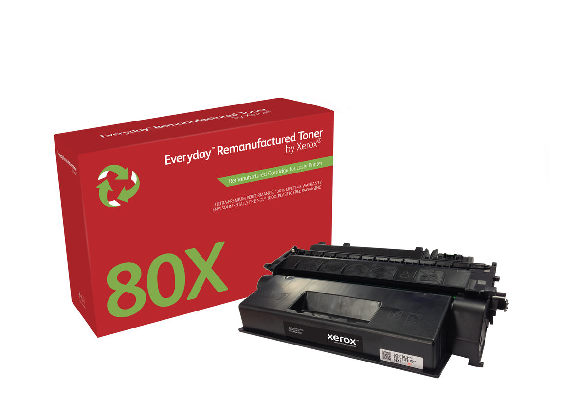 Everyday Mono Remanufactured Toner by Xerox compatible with HP 80X (CF280X)