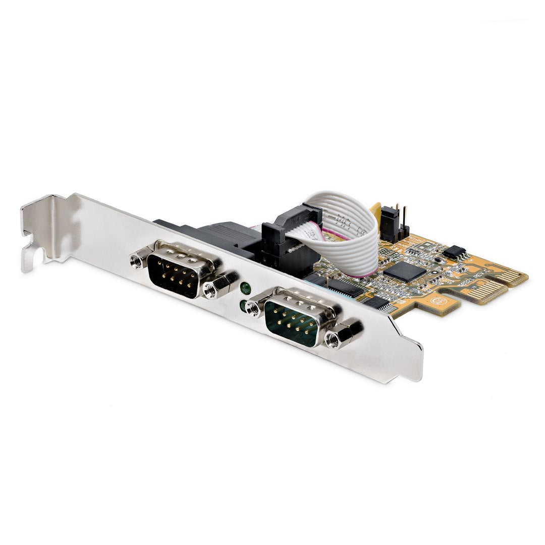 StarTech.com Seriellt gränssnittskort med 2 portar för PCI Express