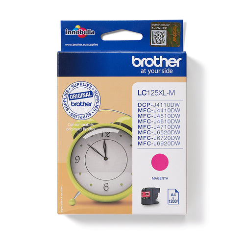 Brother LC125XLM bläckpatroner Original Extra (Super) hög avkastning Magenta