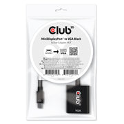 CLUB3D CAC-2113 videokabeladapter 0,228 m Mini Displayport VGA Svart